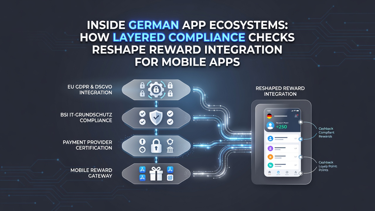 Illustration der Belohnungsintegration mit Compliance-Checks in mobilen Casino-Apps